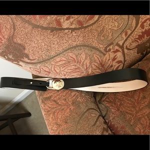 Michael Kors Authentic Black/Silver Large Belt